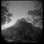 black and white film scan, Table Mountain, Cape Town